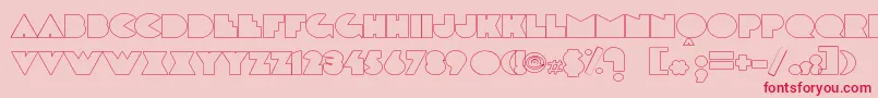 Delargeoutline Font – Red Fonts on Pink Background
