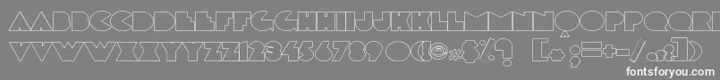 Delargeoutline Font – White Fonts on Gray Background