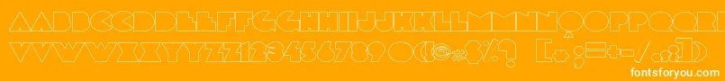 Delargeoutline Font – White Fonts on Orange Background