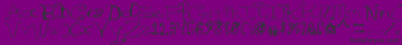 Riordonfancy-Schriftart – Schwarze Schriften auf violettem Hintergrund