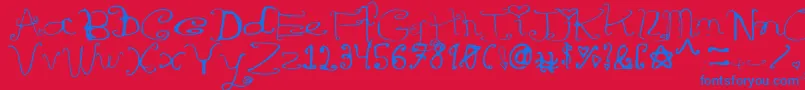 Riordonfancy Font – Blue Fonts on Red Background