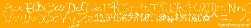 Riordonfancy Font – White Fonts on Orange Background