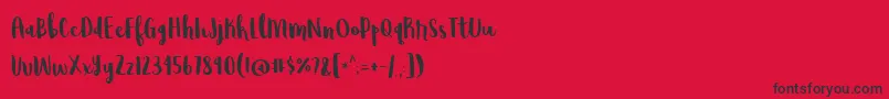 BmdWildemount Font – Black Fonts on Red Background