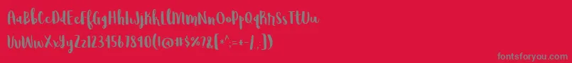 BmdWildemount Font – Gray Fonts on Red Background