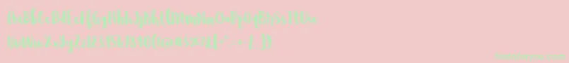 BmdWildemount Font – Green Fonts on Pink Background