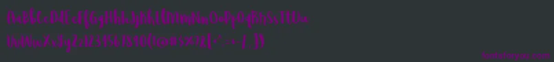 Шрифт BmdWildemount – фиолетовые шрифты на чёрном фоне