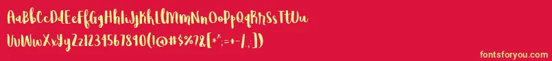 BmdWildemount Font – Yellow Fonts on Red Background