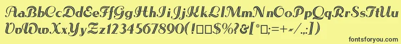 Lesetoiles Font – Black Fonts on Yellow Background