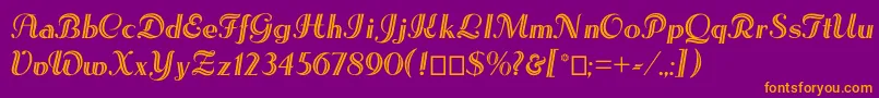 Lesetoiles Font – Orange Fonts on Purple Background