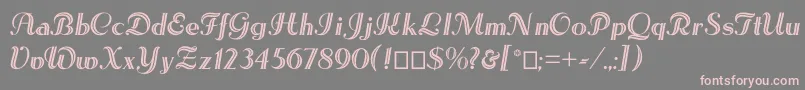 Lesetoiles Font – Pink Fonts on Gray Background