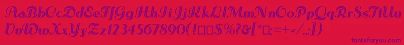 Lesetoiles Font – Purple Fonts on Red Background