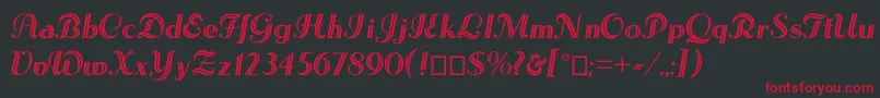 Lesetoiles Font – Red Fonts on Black Background