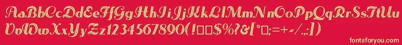 fuente Lesetoiles – Fuentes Amarillas Sobre Fondo Rojo