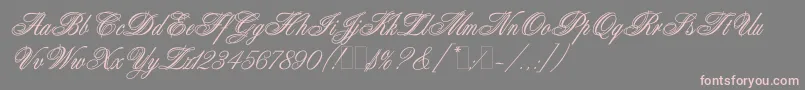 WeddingBlissEs Font – Pink Fonts on Gray Background