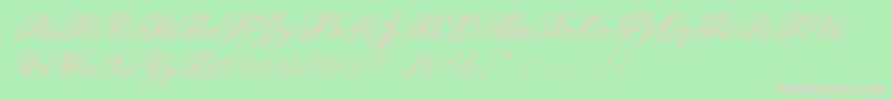 WeddingBlissEs Font – Pink Fonts on Green Background