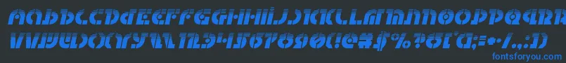 Questlokhalfital Font – Blue Fonts on Black Background