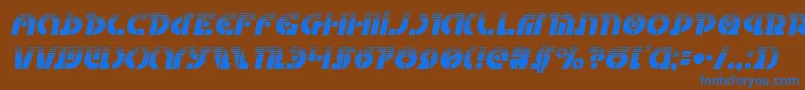 Questlokhalfital Font – Blue Fonts on Brown Background