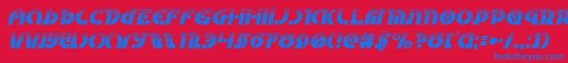 Questlokhalfital Font – Blue Fonts on Red Background