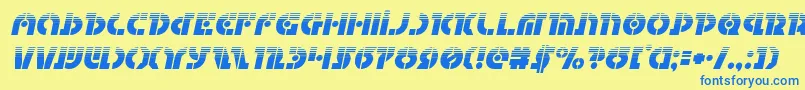 Questlokhalfital Font – Blue Fonts on Yellow Background