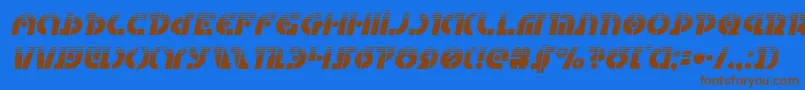 Questlokhalfital Font – Brown Fonts on Blue Background
