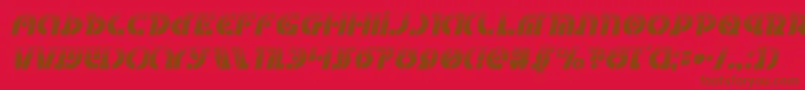Questlokhalfital Font – Brown Fonts on Red Background