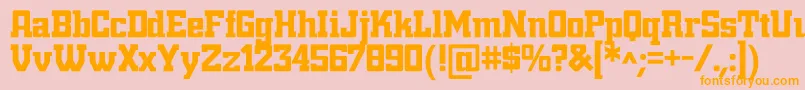 Nightbits Font – Orange Fonts on Pink Background