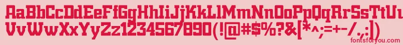 Nightbits Font – Red Fonts on Pink Background