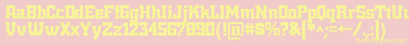 Nightbits Font – Yellow Fonts on Pink Background