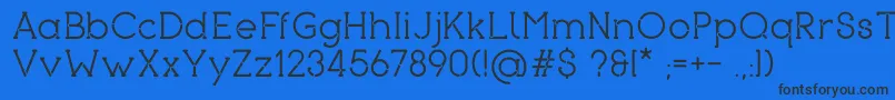 Piron Font – Black Fonts on Blue Background