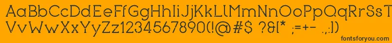 Piron Font – Black Fonts on Orange Background