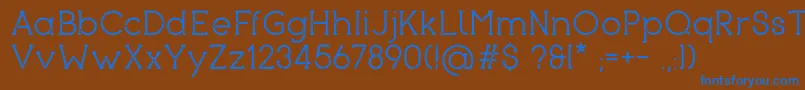 Piron Font – Blue Fonts on Brown Background