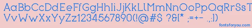 Piron Font – Blue Fonts on Pink Background