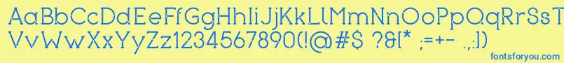 Piron Font – Blue Fonts on Yellow Background