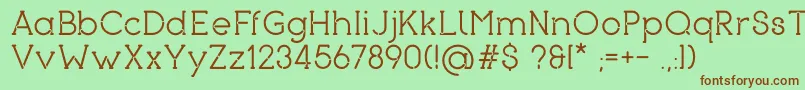 Piron Font – Brown Fonts on Green Background