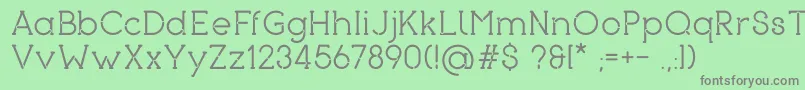 フォントPiron – 緑の背景に灰色の文字