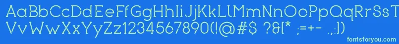 Piron Font – Green Fonts on Blue Background