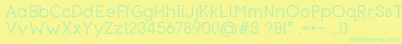 Piron Font – Green Fonts on Yellow Background