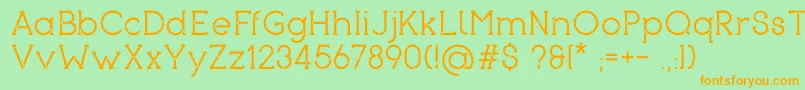 Piron Font – Orange Fonts on Green Background