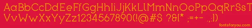 Piron Font – Orange Fonts on Red Background