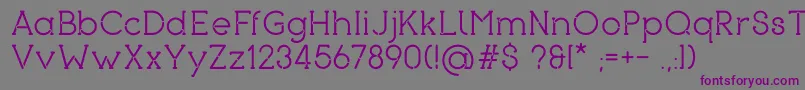 Piron Font – Purple Fonts on Gray Background