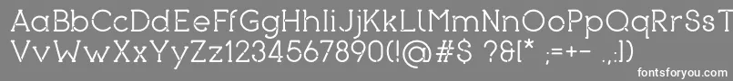 フォントPiron – 灰色の背景に白い文字