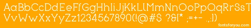 Piron Font – White Fonts on Orange Background