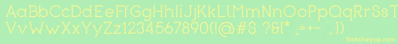 Piron Font – Yellow Fonts on Green Background