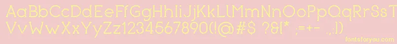 Piron Font – Yellow Fonts on Pink Background