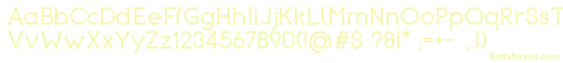 Piron Font – Yellow Fonts on White Background