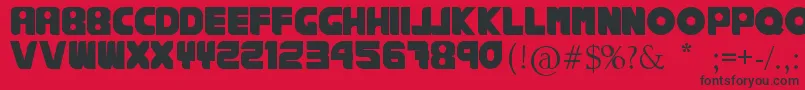 RankhausSuper Font – Black Fonts on Red Background
