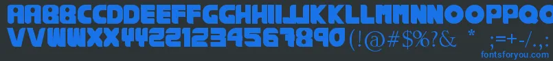 RankhausSuper Font – Blue Fonts on Black Background