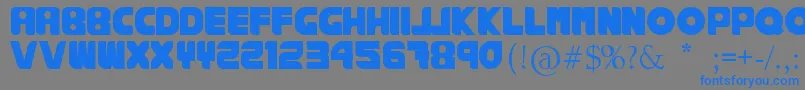 fuente RankhausSuper – Fuentes Azules Sobre Fondo Gris