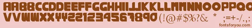 RankhausSuper Font – Brown Fonts on Pink Background
