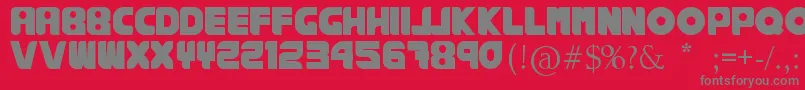 フォントRankhausSuper – 赤い背景に灰色の文字